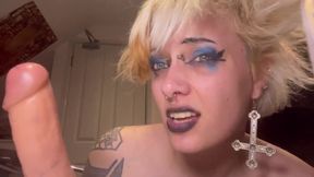 You Lied About Your Cock! Goth Tinder Date Cuts Your Cock off with Tiny Tool