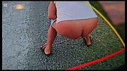 MILF WIFE CAUGHT TAKING DESPERATION PEE ON BACKUP CAMERA