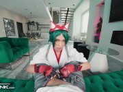 VR Conk: Busty Kiriko From Overwatch Video Game Fucks Anally With A Fan In Cosplay Parody pt.1