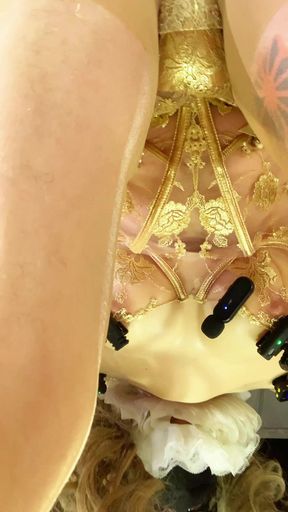 Hot Busty Masturbating Shemale Toys Her Ass