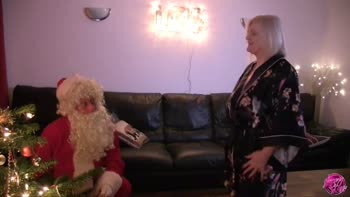 Lacey Starr's Christmas Surprise: Granny Fucks Santa's Big Cock