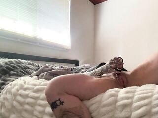 TEASING & SCREWING MY CHUBBY PIERCED FTM TWAT, EDGING, PALPITATING, LARGE HARD LOVE BUTTON! BUTCH, TRANS, YAOI