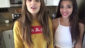 Gabriela Lopez and Sofie Reyes have FFM 3some sex with their roommate