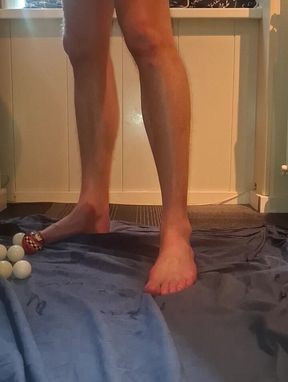 Solo Gay Anal Play - Huge Dildo's, Socks and Balls in Ass