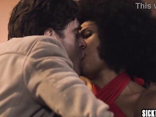 Small melons ebony cheater Olivia Jay drilled her big weenie lover Ken Feels