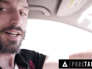 PURE TABOO Despairing Hitchhiker In Trouble Kristen Scott Seduces Escaped Criminal To Save Her Life