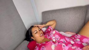 POV I Can't Resist Seeing My Roomate's Huge Tits in Pajamas and I Fuck Her