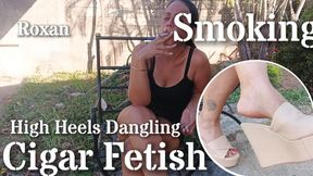 She smokes a cigarette while leaving platform heels hanging (3)