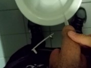 Straight male teen pee/piss in public restroom/toilet/WC