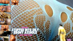 No Escape, Tiny Pest Stuffed Into Oily Ebony Asshole - Anal Vore, Ass Smothering,