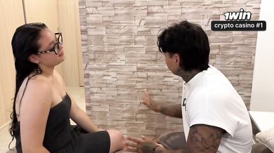 My roomie fucked my tight pussy hard fast with her big ass