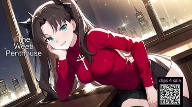 Rin Tohsaka bound tight gagged choking on her own lust