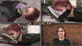 Pandora in tight mummification - Humiliating shoes and socks sniffing - Part 2 (UHD 4K MP4)