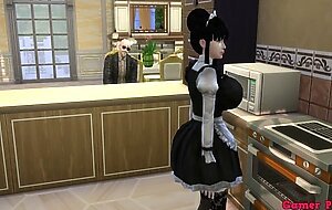 Sirvientas  episodio 1 chichi milk hermosa esposa contratada por el jefe de su marido goku usa