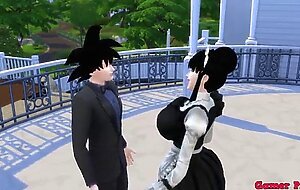 Sirvientas  episodio 1 chichi milk hermosa esposa contratada por el jefe de su marido goku usa