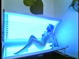 Horny blonde, Kelly Trump is sucking dick in a tanning saloon during her regular treatment
