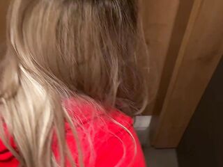 Hot sex with a stepmother in the manor's public toilet Amateur Milf Multiple Orgasm Public Flashing