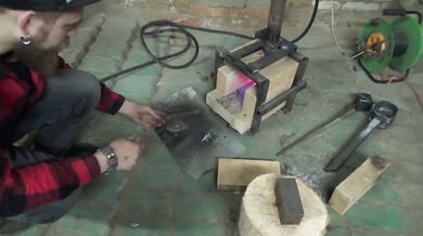 Handjob how to with pliers and an anvil