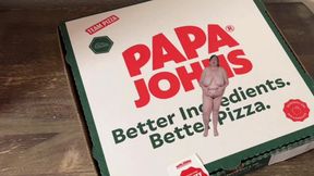 Shrunken Woman Fantasy Delivery Guy Gets His ***