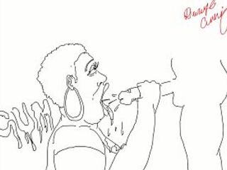 Black compilation of cock suckin cum catching hoes