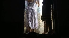 Sister-in-law Was Taking a Bath in the Bathroom When Brother-in-law Came From Behind and Started Fucking Her Hard