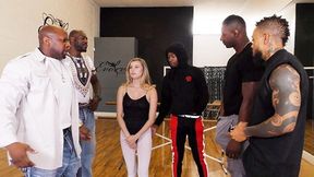 Carolina Sweets gangbanged by BBCs and covered in cum