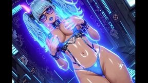 My cyberpunk blue girlfriend (Ai animation)