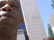 Married blonde Jacy Andrews sucks monster black dick and gets fucked