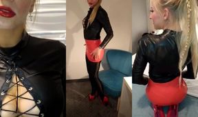 Mistress lil Barbi dirty talk in latex and high heels super hot Bimbo