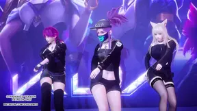 MMD Exid - Me &amp; You Ahri Akali Evelynn Sexy Kpop Dance League of Legends KDA