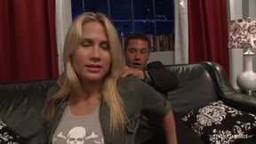 Getting her naughty curves into the action the busty blonde pleases her horny boss