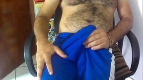 massage my dick in the blue shorts