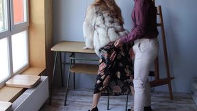 I can't wait to fuck you in this incredible fur coat! My horny big dick is ready now