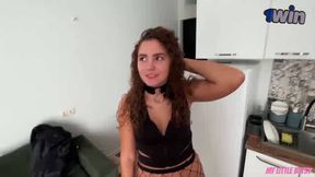 Amateur super-bitch wife surprises her hubby with a super-steamy oral job and cum shot on her mounds - XXX!