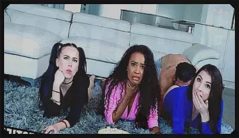 Teen Foursome Orgy with Ebony Beauties & Friends