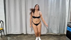 Chloe Bounces Around in Her Underwear