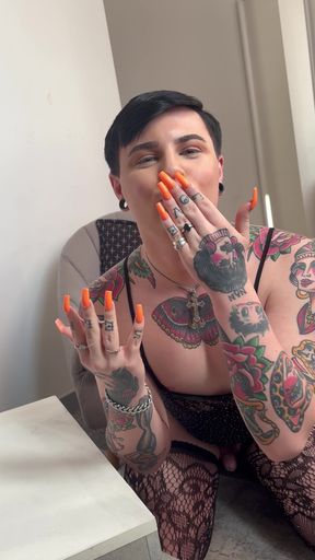 Femboy Cums on Stockings