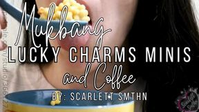 Mukbang Lucky Charms Minis and Coffee