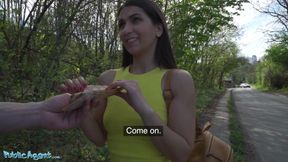 Public Porn Italian Babe Moona Snake in a Tight Yellow Dress