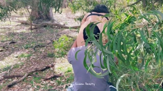 Hot Indian Wife with Neighbour Uncle - Desi Milf Outdoor Love Making - Big Ass Licking - Boobs Press