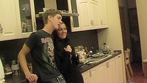 Eva Cats in homemade porn showing a chick licking a big dick