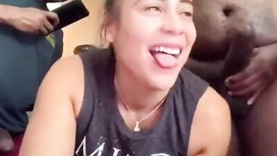 Curvy white chicks with big asses enjoy a hardcore interracial blowbang