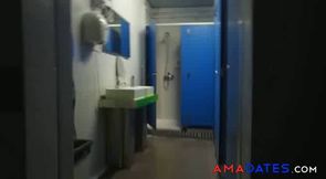 Big Cock Fucking in Public Locker Room