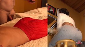 Clothed Assjob And Cumshot