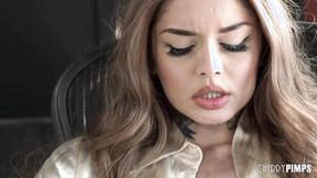 ”Inked Babe Vanessa Vega Masturbates At Work & Fucks The Mail Boy”