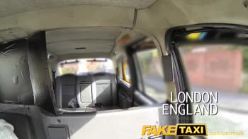 Saucy Brunette Seduces Taxi Driver into Steamy Backseat Encounter