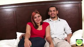 Brunette Dee and Jay film homemade amateur threesome