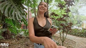 fake agent invites a latina to record with some lingirie and end on wild sex