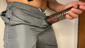 MILF Man Frustrated with the Size of His Cock Bought a Penis Pump and Gained a Few Centimeters