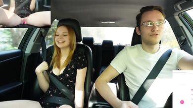 Surprise Verlonis for Justin lush Control inside her pussy while driving car in Public